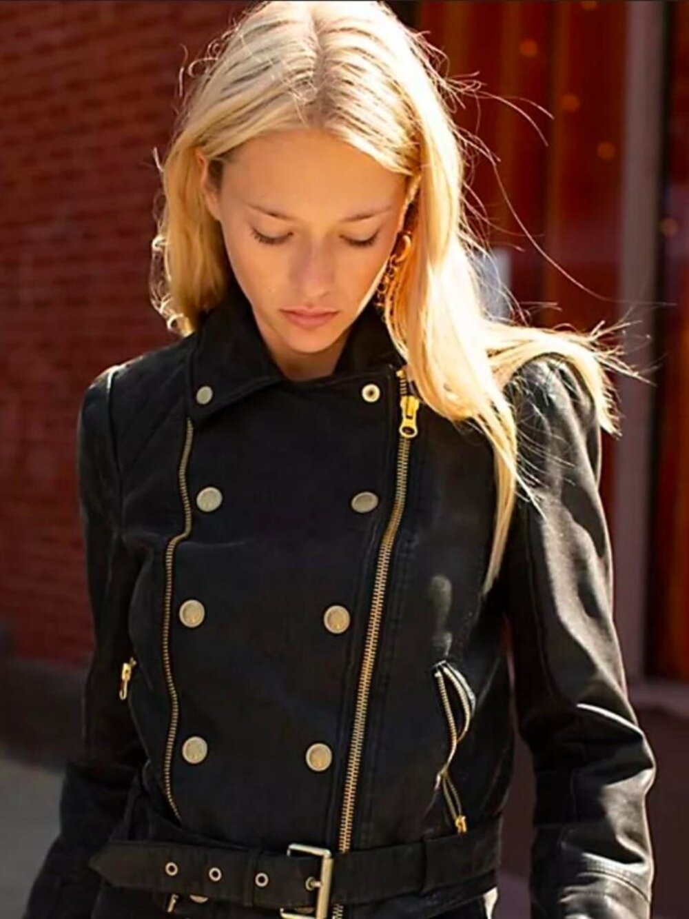 We The Free Melrose black vegan leather moto jacket